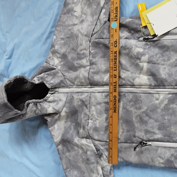 All In Motion grey tones soft-shell sherpa jacket juniors size large 12-14 nwt - Picture 4 of 16